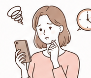Instagram集客に悩むイラスト