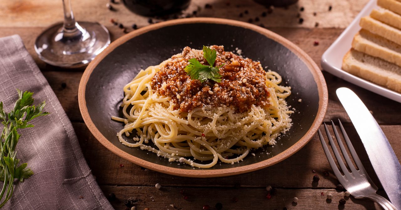ミートソースパスタ